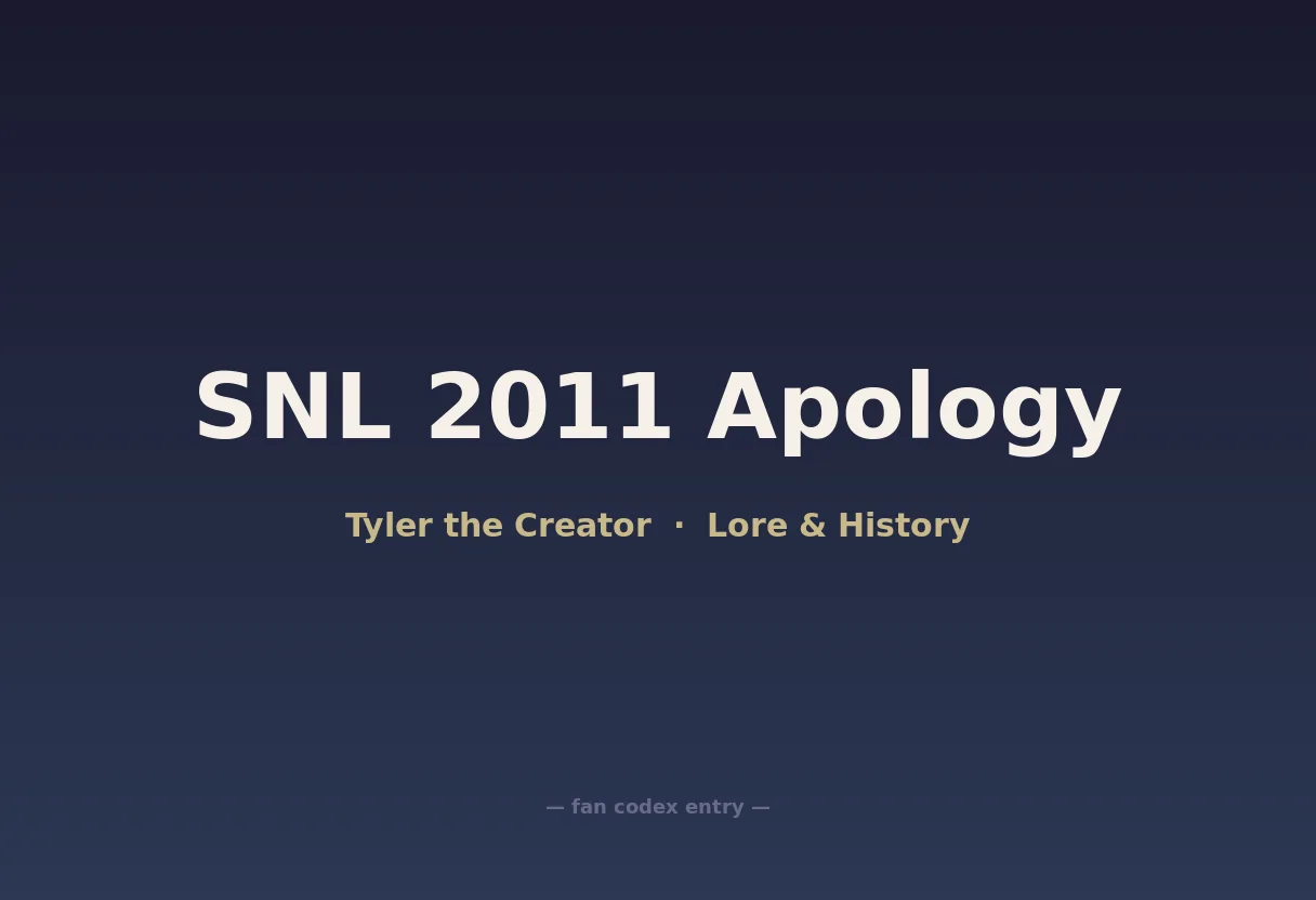 SNL 2011 Apology